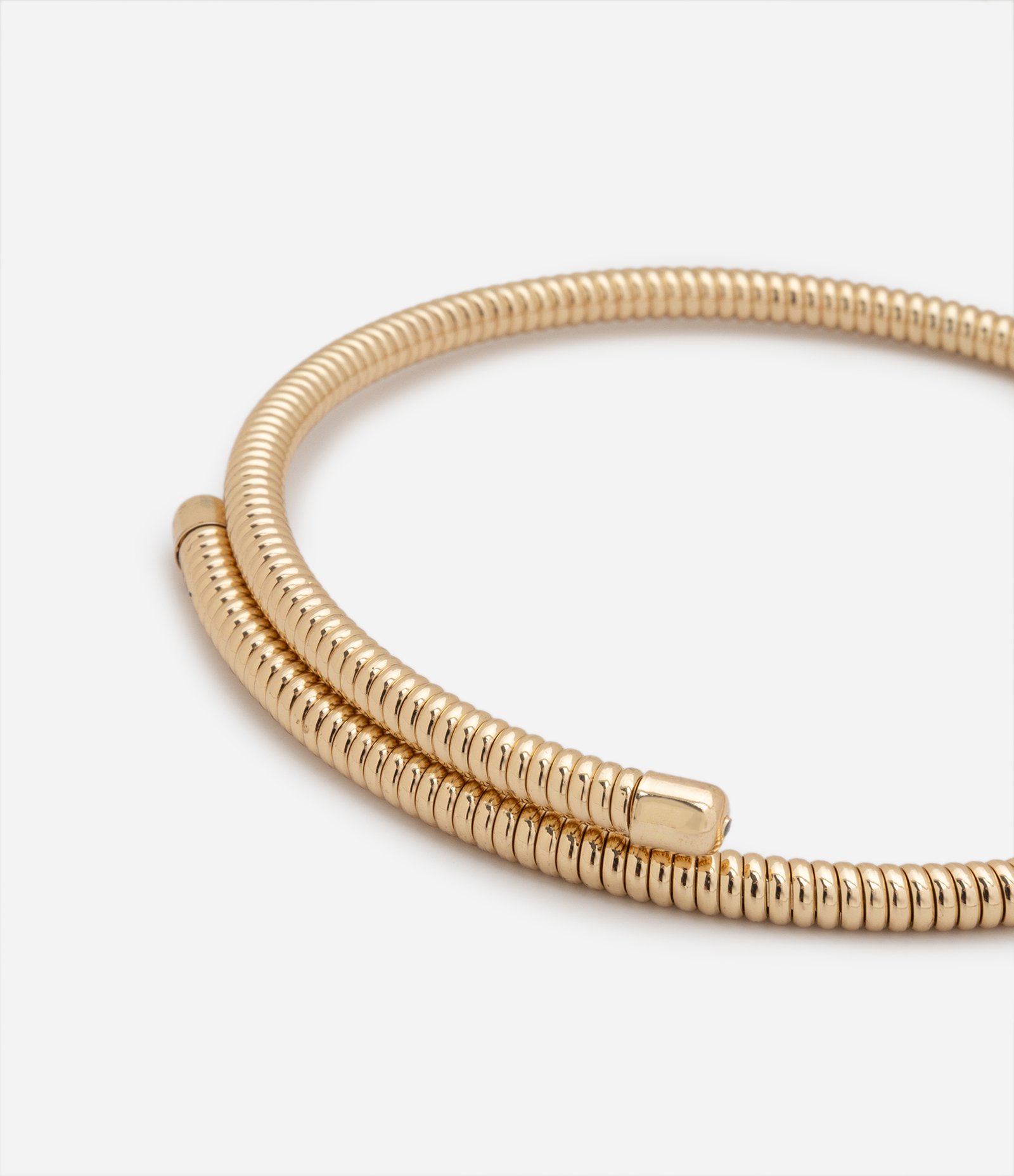 Colar Choker de Mola com Textura Rabo de Rato Dourado 3