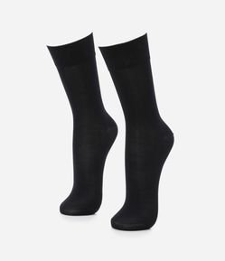 Meia Cano Alto em Fibra de Bambu Lupo