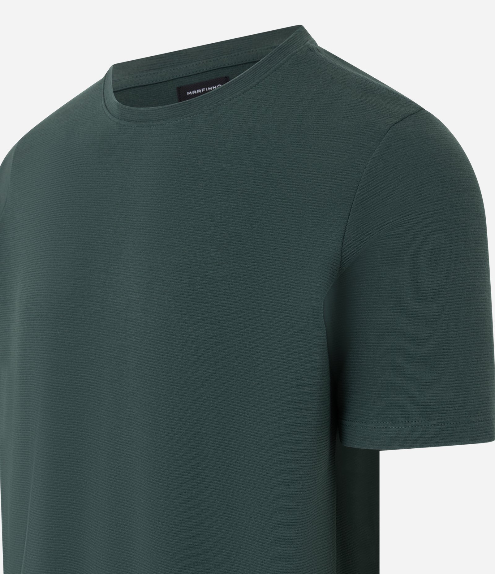 Camiseta Slim em Algodão Peruano com Textura Canelada Verde 7