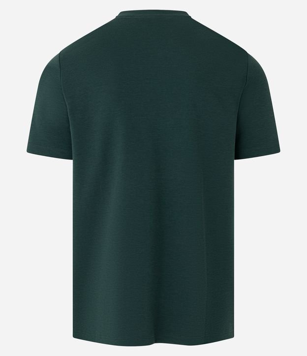 Camiseta Slim em Algodão Peruano com Textura Canelada Verde Escuro 9