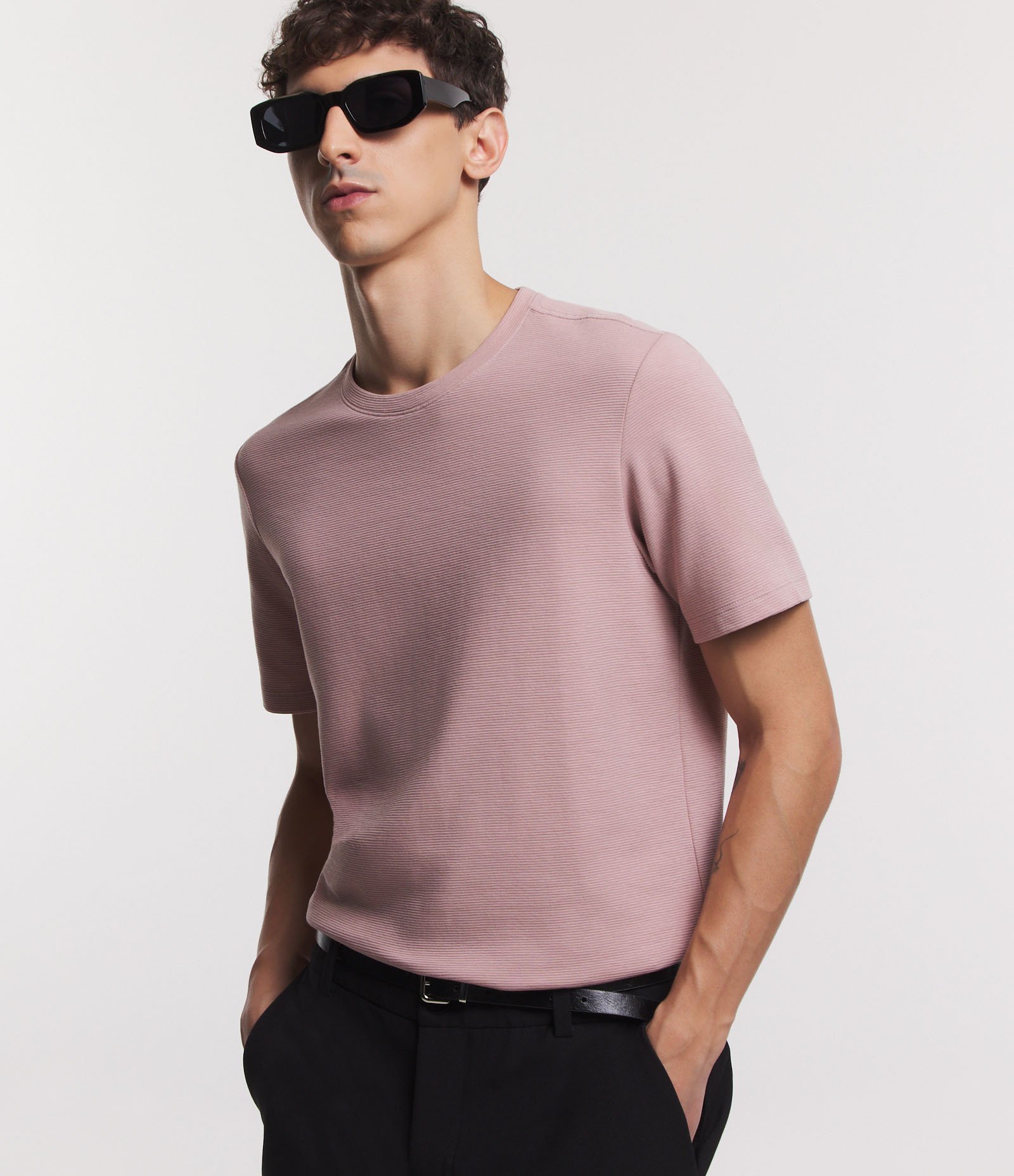 Camiseta Slim em Algodão Peruano com Textura Canelada 1