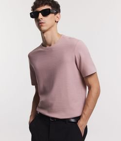 Camiseta Slim em Algodão Peruano com Textura Canelada