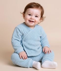 Conjunto Infantil em Fleece com Texturinha - Tam 0 a 18 meses