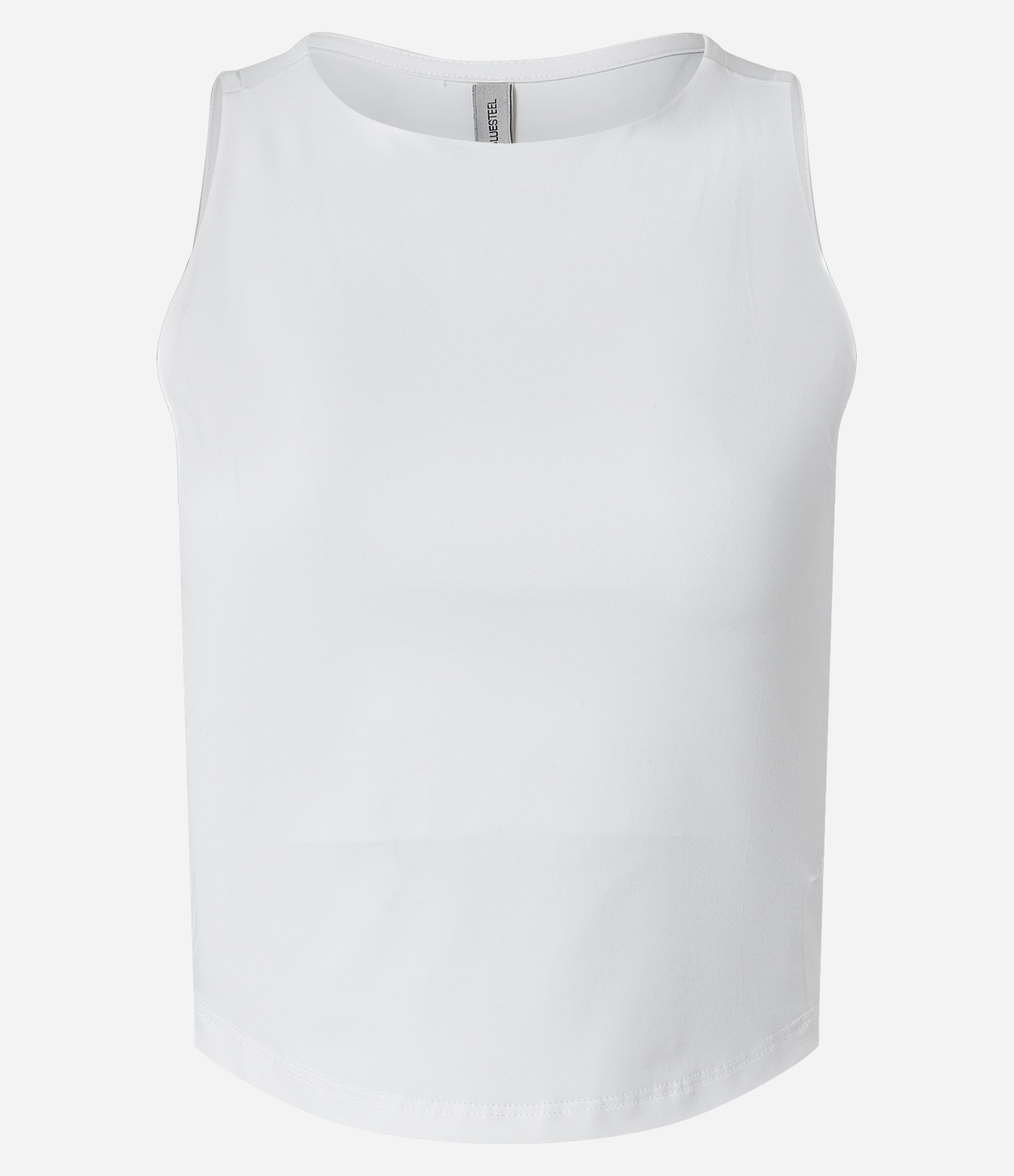 Blusa sem Manga em Microfibra com Decote Halter Branco 1