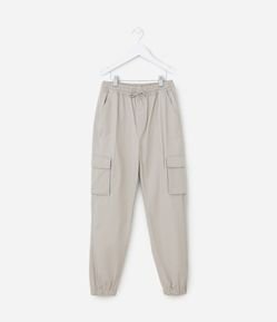 Calça Jogger Infantil com Bolsos Cargo - Tam 5 a 14 anos
