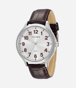 Kit Relogio Mondaine Masculino Analógico com Pulseira em Couro e Caixa em Metal 76659G0MVNH4KV