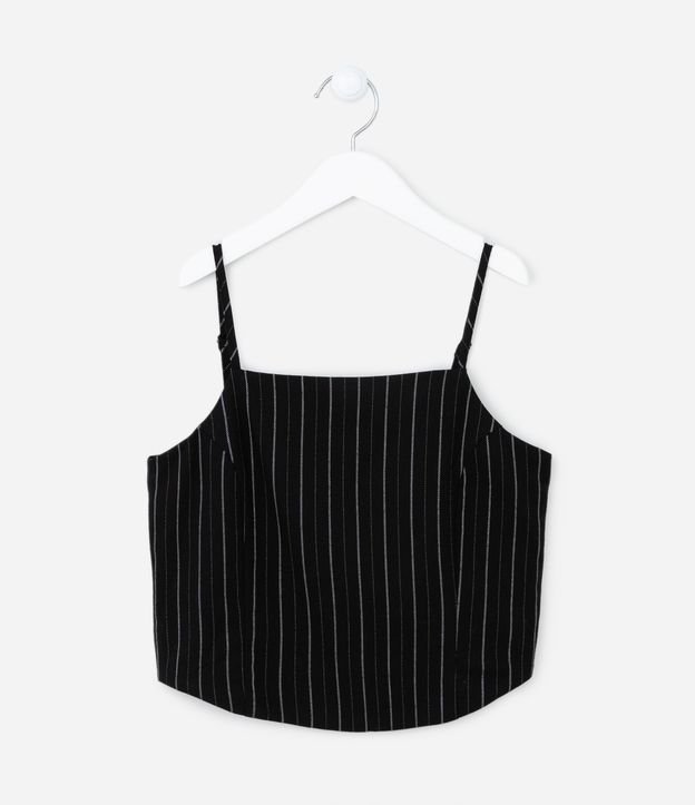 Blusa Corset Infantil com Estampa Listrada - Tam 5 a 14 anos
