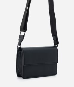 Bolsa Tranversal em PU com Fechamento em Botão