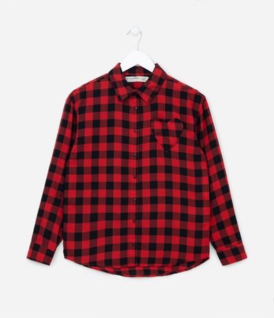 Camisa Infantil em Algodão com Estampa Xadrez - Tam 5 a 14 Anos Camisa Infantil em Algodão com Estampa Xadrez - Tam 5 a 14 Anos
