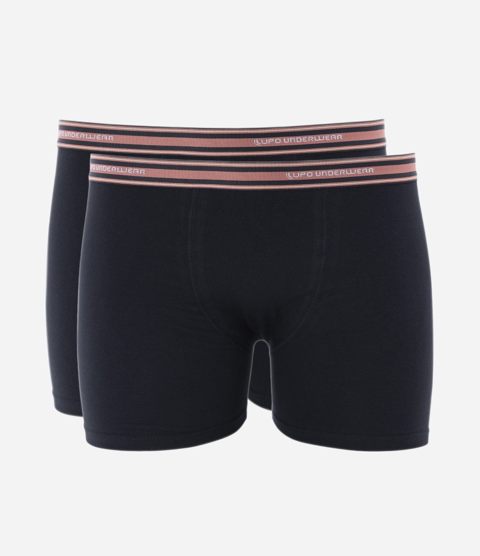 Kit 02 Cueca Boxer em Algodão com Cós Elástico Lupo Preto 1