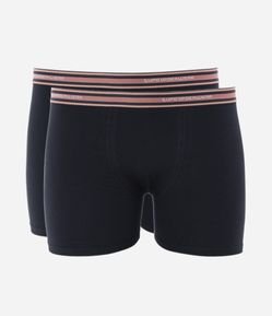 Kit 02 Cueca Boxer em Algodão com Cós Elástico Lupo