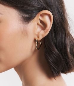 Kit 03 Argolas em Metal com Diferentes Formatos