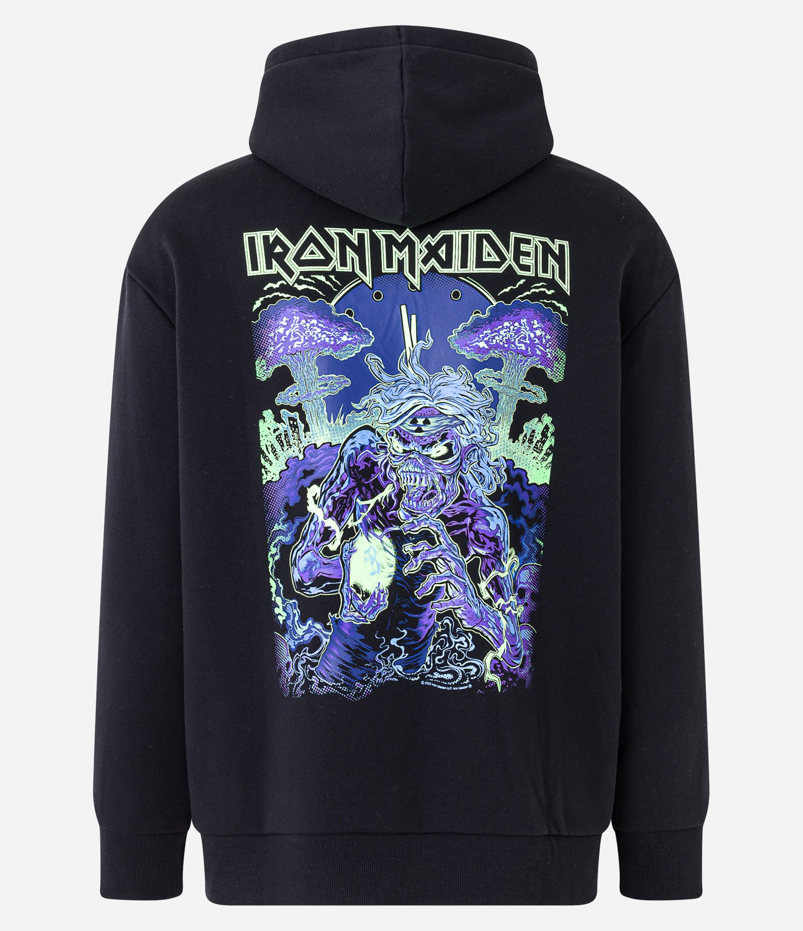 Blusão Balloon em Moletom com Forro Fleece e com Estampa Iron Maiden Preto 6