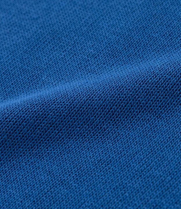 Blusa em Tricô Leve com Estampa Folhagem e Aplicação Paetê Curve & Plus Size Azul 7