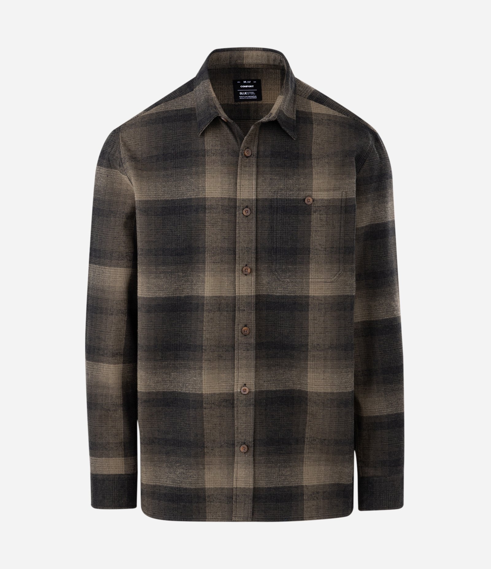 Camisa Comfort em Algodão Xadrez com Bolso e Manga Longa Verde 6