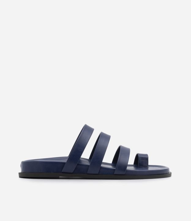 Sandália Rasteira Sandal com Tiras Assimétricas