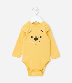 Body Infantil con Estampa Interactiva Winnie The Pooh - Talle 0 a 18 meses