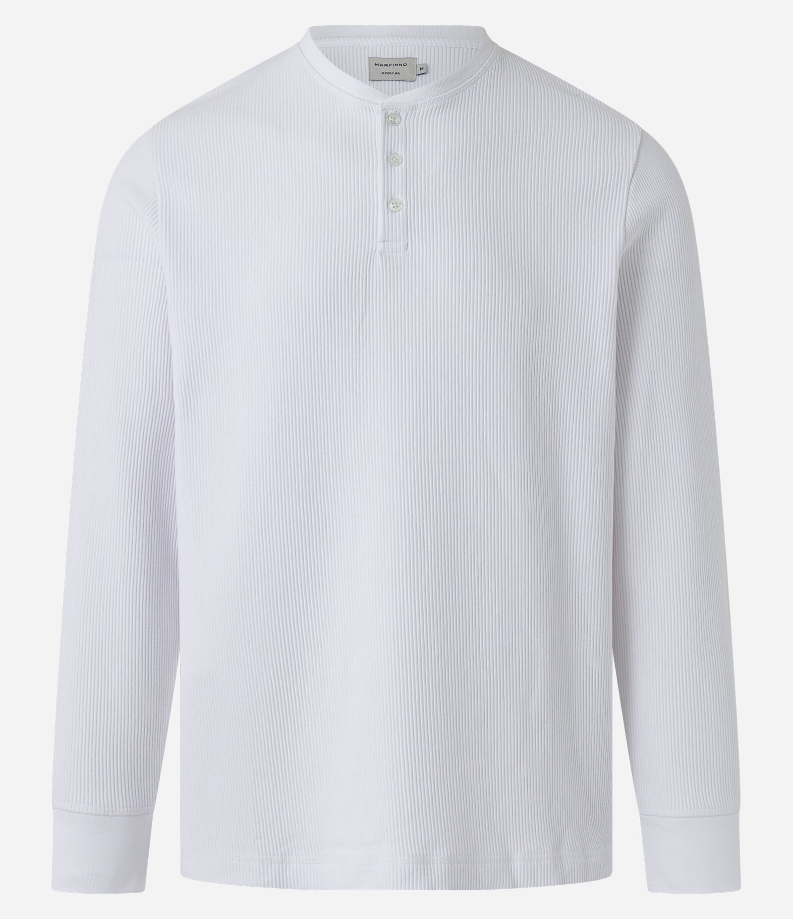 Camiseta em Malha Texturizada com Botões na Gola Branco 5