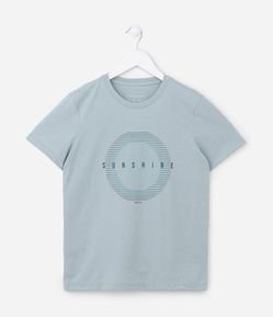 Camiseta Infantil com Estampa Localizada Redonda - Tam 5 a 14 anos