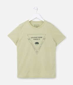 Camiseta Infantil com Estampa de Triângulo da Califórnia - Tam 5 a 14 anos