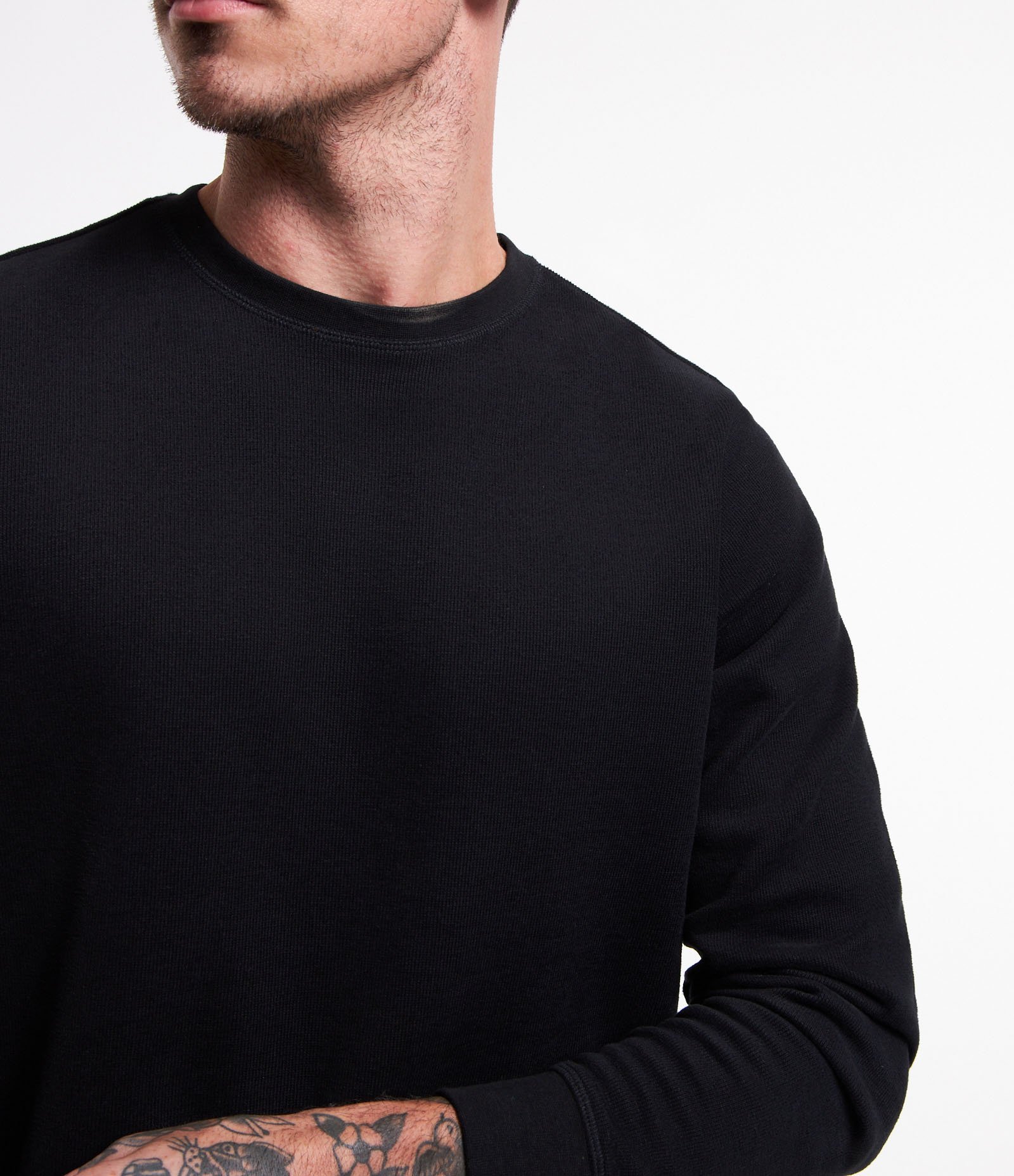 Blusão em Algodão com Punho Ajustado Preto 3