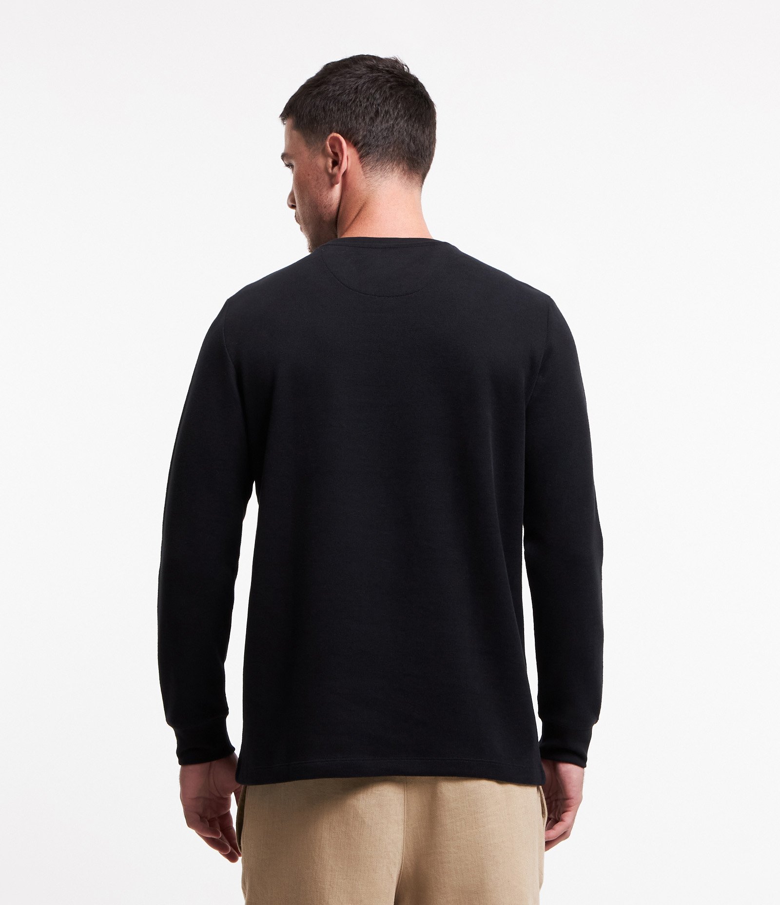 Blusão em Algodão com Punho Ajustado Preto 4