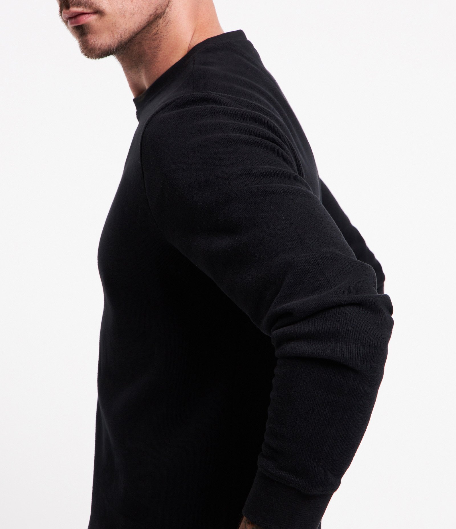 Blusão em Algodão com Punho Ajustado Preto 5