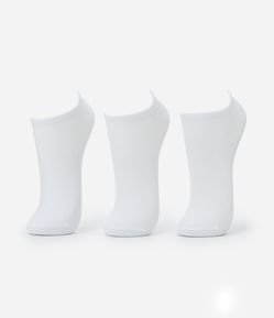 Kit 03 Pares de Meias Invisíveis em Poliamida Aeradas