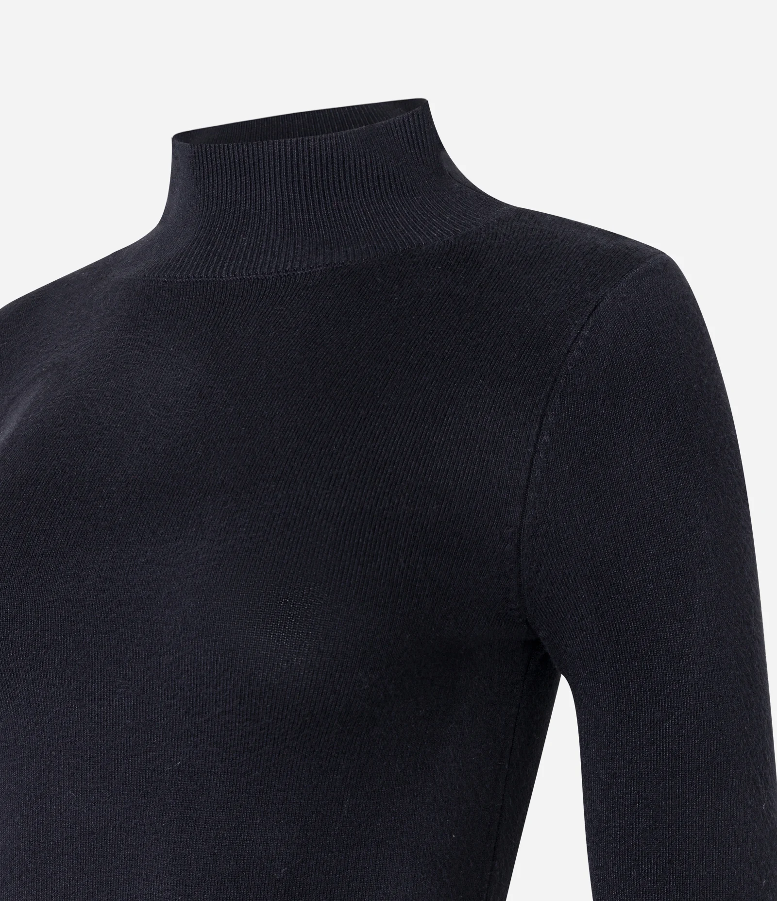 Blusa Básica em Tricô com Golinha Alta Preto 7