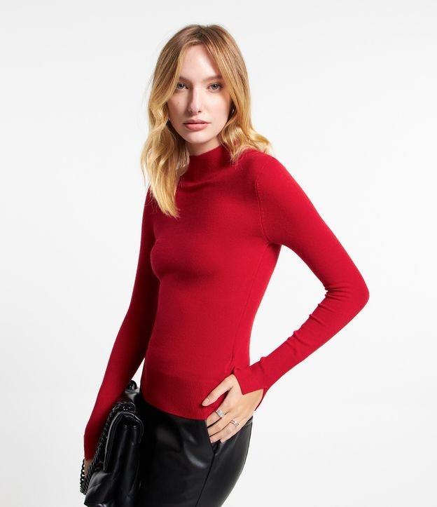 Blusa Básica em Viscose com Golinha Alta