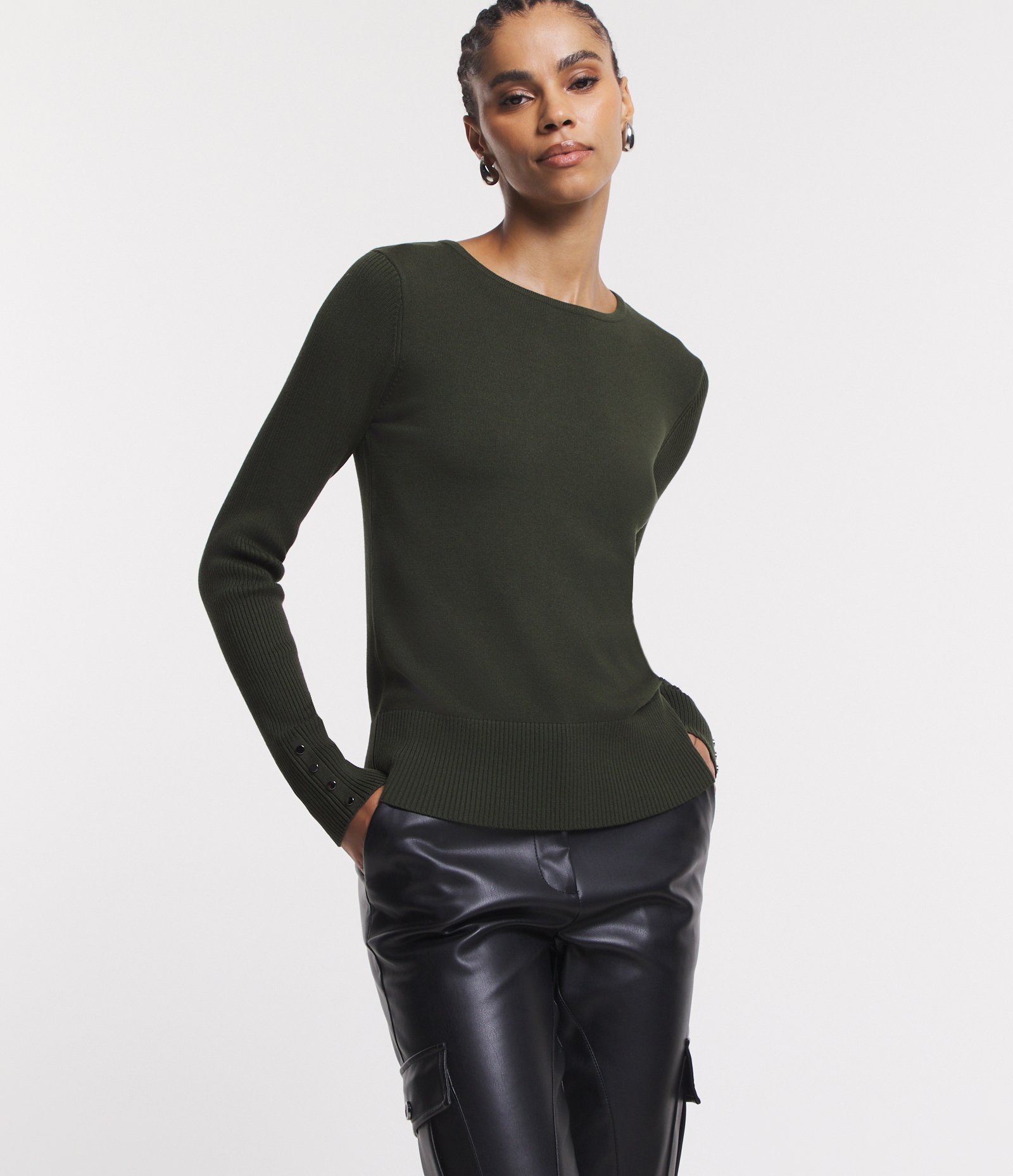 Suéter Alongado em Tricô com Manga Longa 5