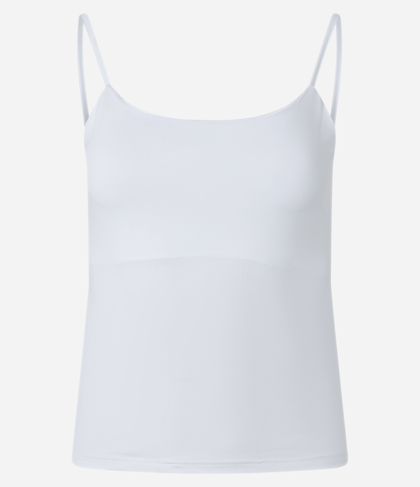 Regata Básica em Poliamida com Alcinha Fina Branco 7
