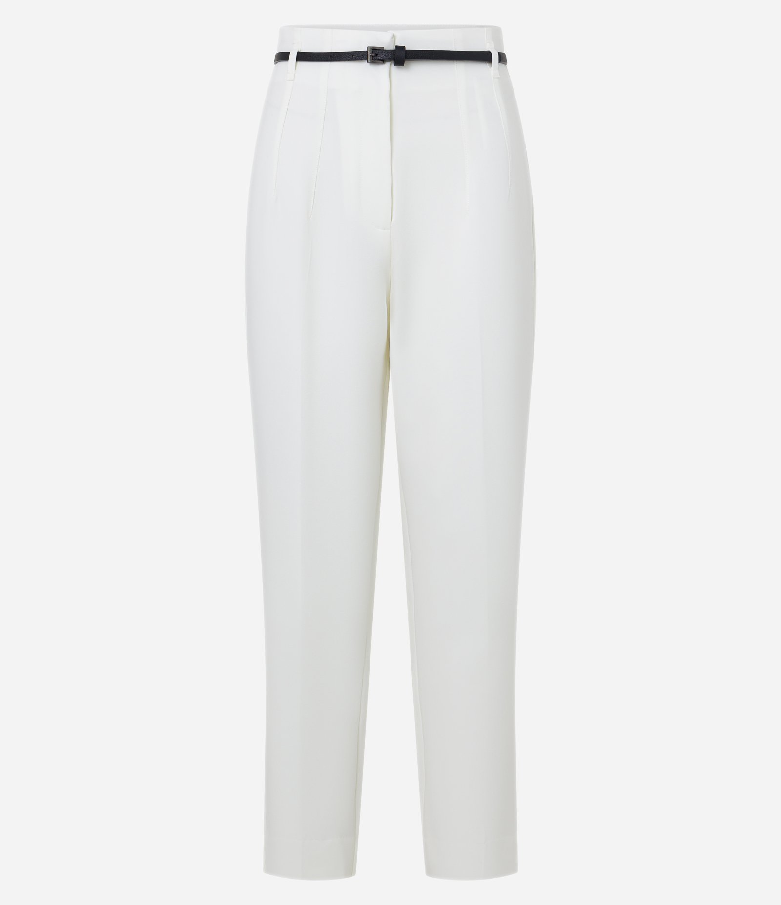 Calça Cenoura Alfaiatada com Cintinho em Material Sintético 6