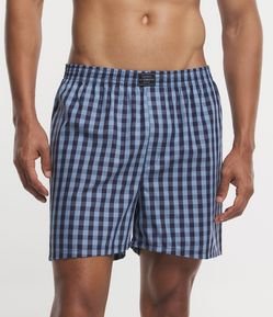 Cueca Samba Canção em Tricoline com Estampa Xadrez Vichy