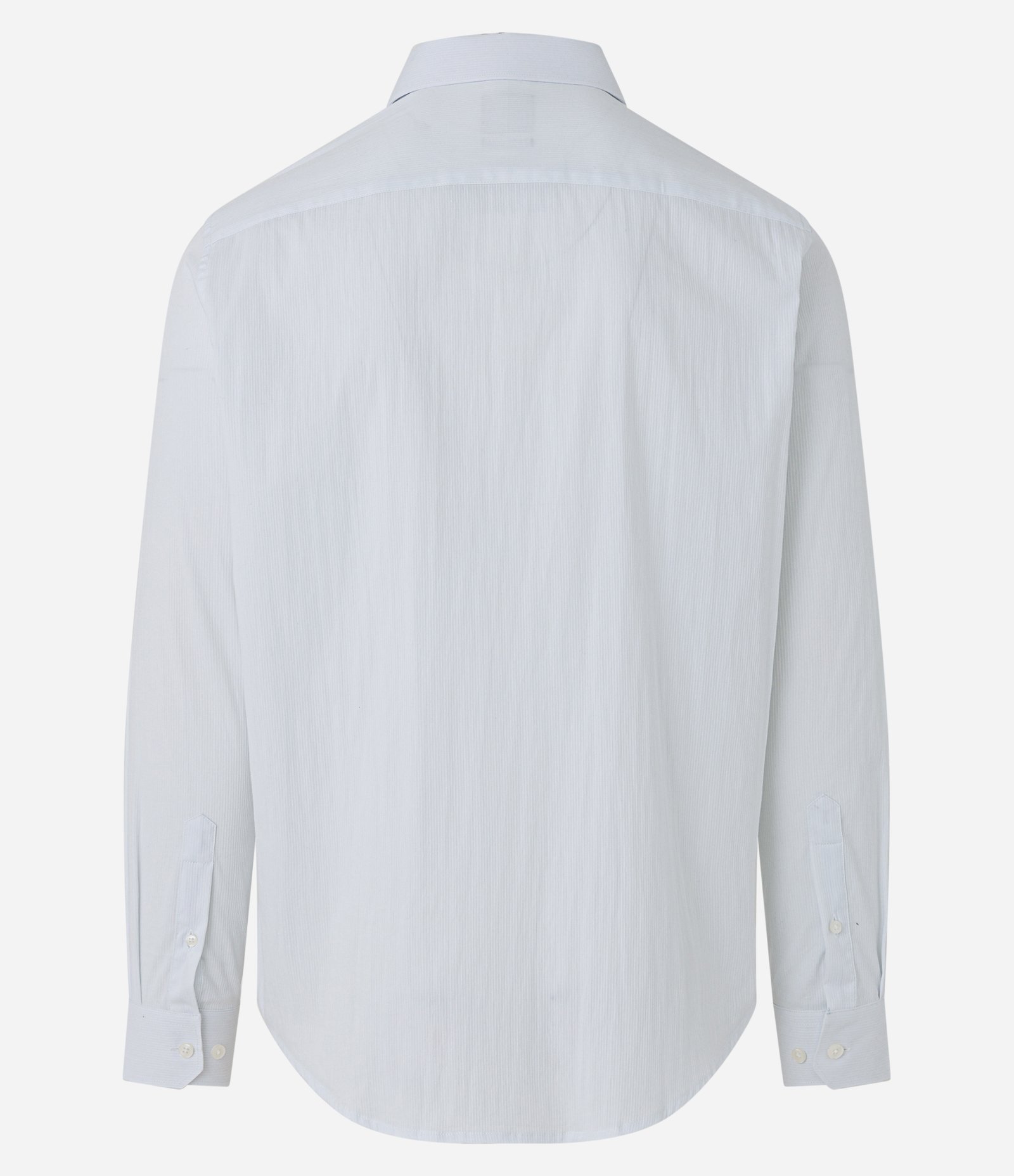 Camisa Regular Social em Algodão com Textura de Listras Branco 7