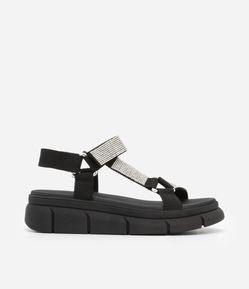 Sandália Rasteira Flatform com Fechamento Moleca