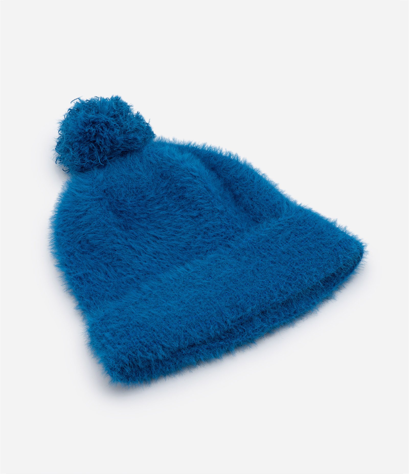 Gorro Infantil Felpudo com Pompom Azul 1