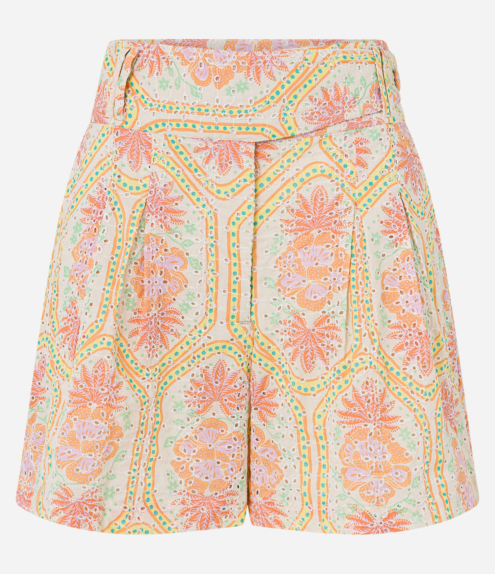 Short em Laise com Cós Largo e Estampa Floral Bege 5