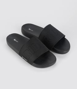 Chinelo Slide Grid Emborrachado com Cabedal Acolchoado e Textura Rider