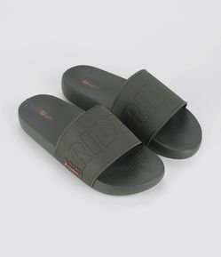 Chinelo Slide Grid Emborrachado com Cabedal Acolchoado e Textura Rider