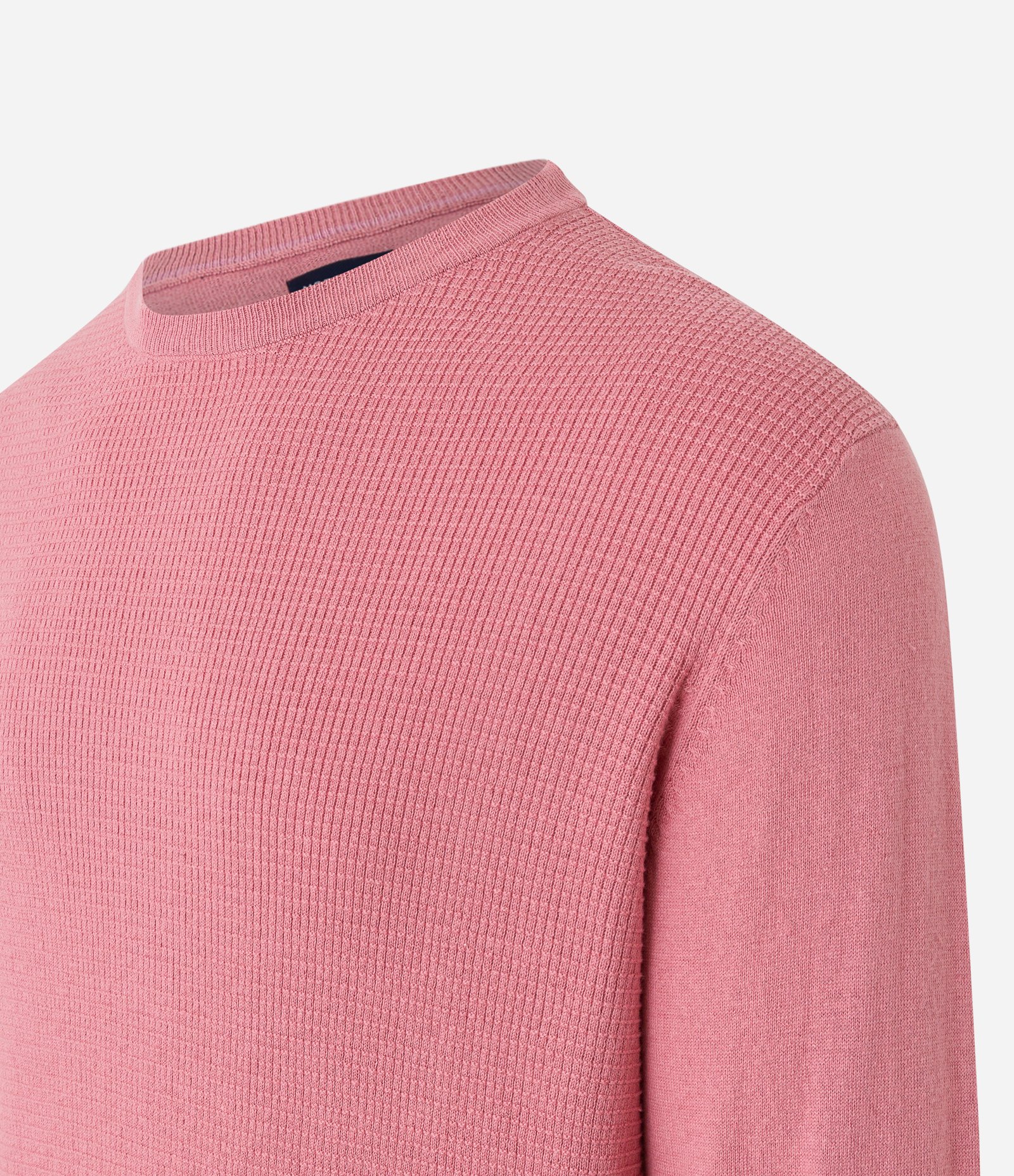 Suéter Comfort em Tricô com Textura Rosa 6