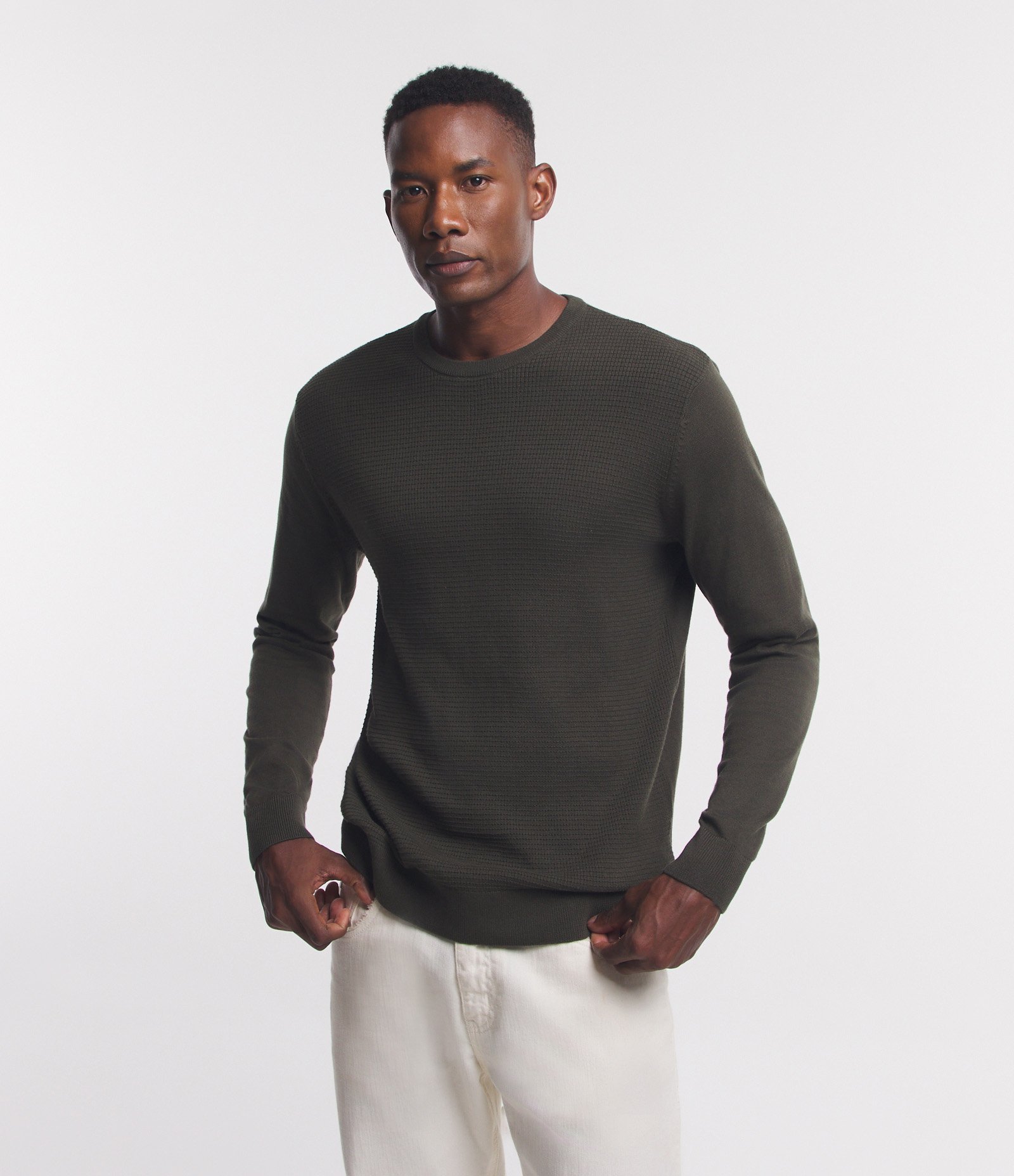 Suéter Comfort em Tricô com Textura 2