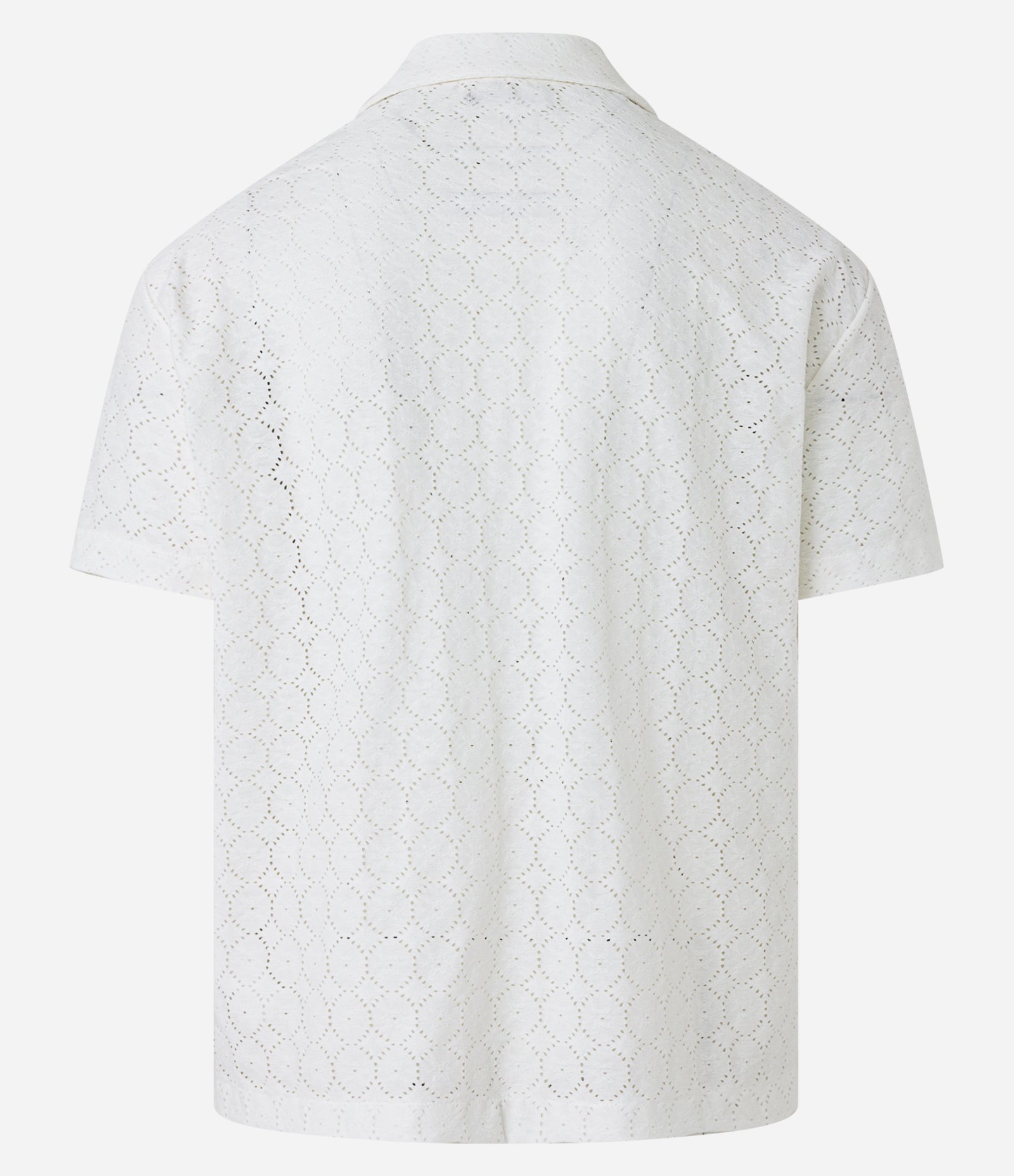 Camisa Boxy em Malha com Bordado e Vazadinhos Branco 8