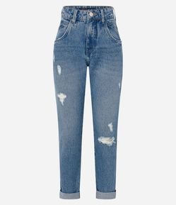 Calça Mom Jeans com Bolso Diferenciado