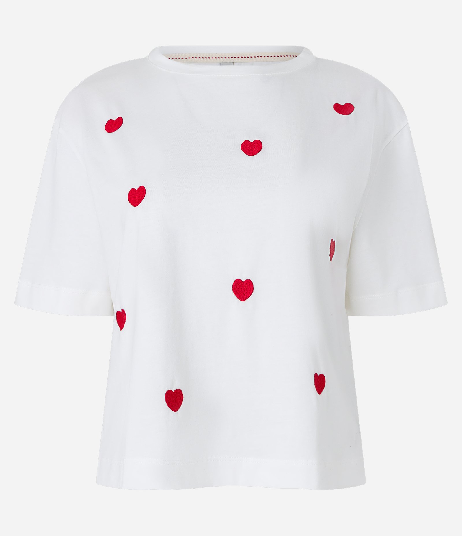 Blusa em Meia Malha com Bordados de Corações Branco 5