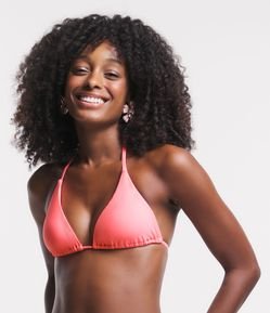 Biquíni Top Cortininha Básico em Poliamida com Amarrações