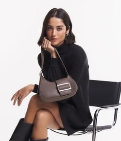 Bolsa Baguete Média com Fivela Grande