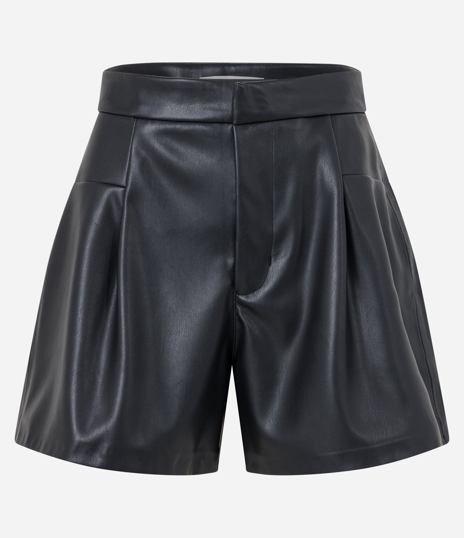 Short Curto em Pu com Recortes Preto 5