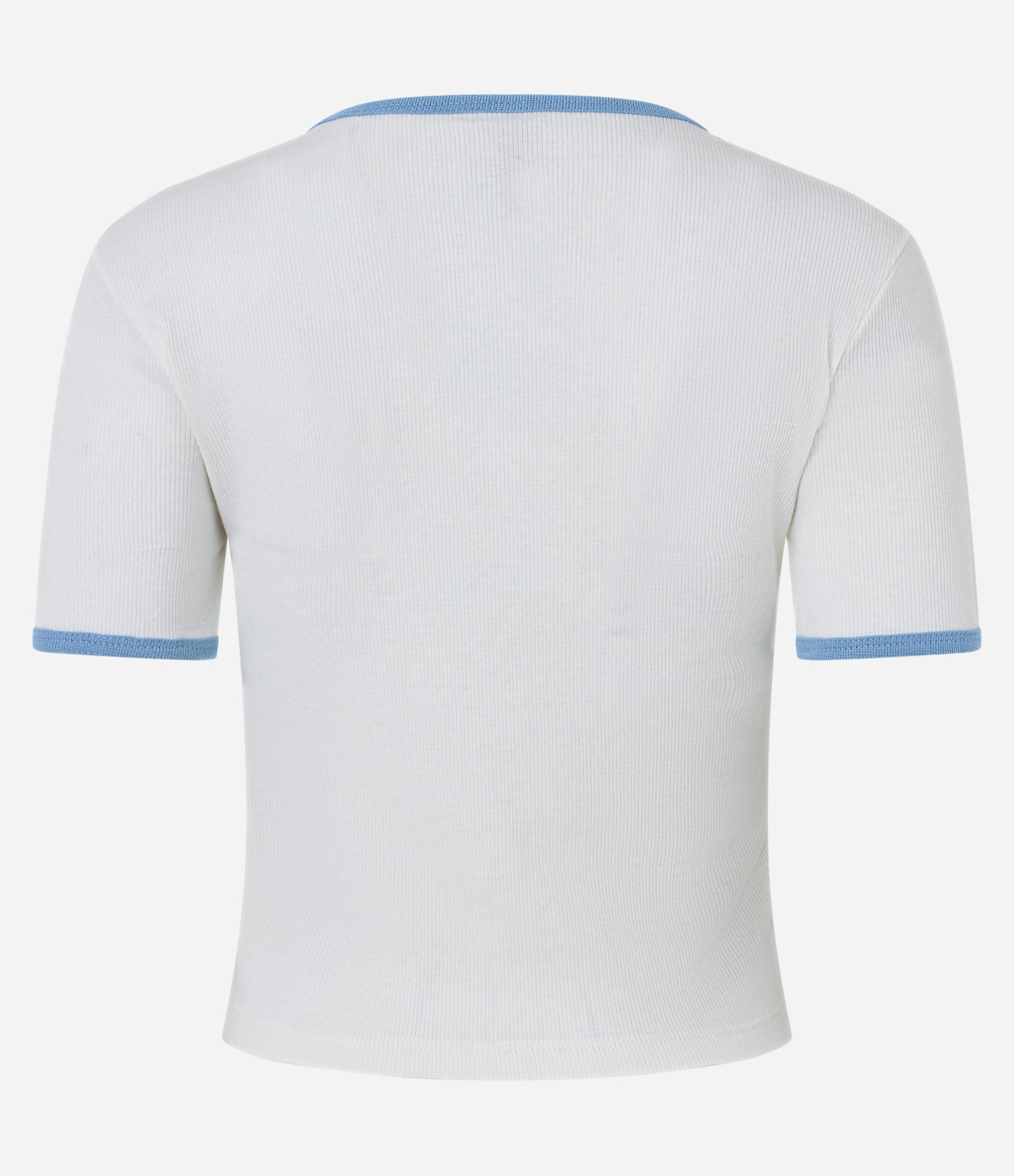 Camiseta Baby Look em Ribana com Estampa Borboleta Branco Neve 7