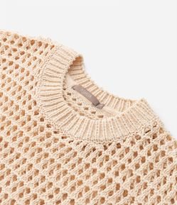 Suéter em Chenille Ponto Aberto Curve & Plus Size